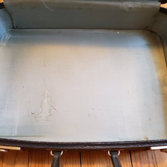 Vintage 60's Hard Shell Medium Train Case Suitcase "Weekender" - Picture 8 of 8